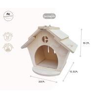 ราคา บ้านไม้สำหรับนก ที่นอนชูการ์ ทรงจั่ว บ้านไม้สำหรับสัตว์เลี้ยง ทำรัง กระรอก เปิดฝ่าด้านบนได้ รุ่นประตูโค้ง (41251683340)