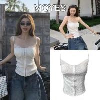 ราคา MOYESในสต็อก เสื้อกล้ามลูกไม้เล็กใส่เป็นชุดชั้นใน เสื้อกั๊ก เสื้อตัวนอก เสื้อตัวล่าง เสื้อเชิ้ตแขนสั้น ลายดอกไม้ เซ็กซี่ (44353847254)