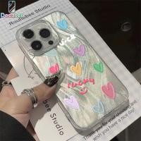 ราคา เคสไอโฟน สำหรับ iPhone 17 16 15 Pro Max 11 12 13 14 Pro Max X XR XS Max 7Plus 8Plus หัวใจสีรุ้ง สำหรับผ้าสีไอศรี (54509362126)