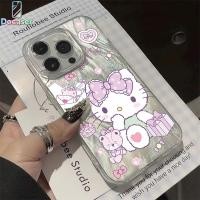 ราคา เคสไอโฟน สำหรับ iPhone 17 16 15 Pro Max 11 12 13 14 Pro Max X XR XS Max 7Plus 8Plus โบว์คิตตี้ เคสไอโฟน สำหรับผ้าสีไอศรี (29744659998)