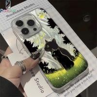 ราคา เคสไอโฟน สำหรับ iPhone 17 16 15 Pro Max 11 12 13 14 Pro Max X XR XS Max 7Plus 8Plus แมวดำป่า เคสไอโฟน สำหรับผ้าสีไอศรี (29394670620)