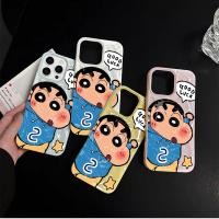 ราคา เคสไอโฟน สำหรับ iPhone 17 16 15 Pro Max 11 12 13 14 6 6P 7 8Plus X XR XS Max ชินจังในชุดฮู้ดดี้ เปลือกนิ่มลายลิ้นจี่ DO (41980006079)