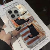 ราคา เคสไอโฟน สำหรับ iPhone 17 16 15 Pro Max 11 12 13 14 Pro Max X XR XS Max 7Plus 8Plus แมวสีดำสองตัว สำหรับผ้าสีไอศรี (45909378039)