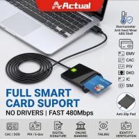 ราคา Actual เครื่องอ่านบัตรประชาชน Smart Card Reader CAC SD Card Reader เข้ากันได้กับ Smart Chip Cards (19288809184)
