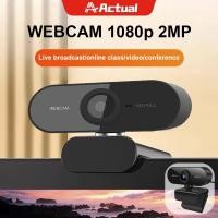 ราคา Actual 1080P HD Auto Focus พร้อมไมค์ในตัว คอมพิวเตอร์ กล้อง Webcam 1080p Full HD ไม่ต้องลงไดรเวอร์ (27010898531)