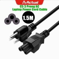 ราคา Actual สายไฟ AC 3 รูกลม มีกราวด์ หัวปลั๊ก3ขา สำหรับ Adapter Notebook PC COD (45557645196)