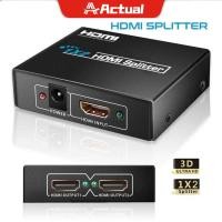ราคา Actual HDMI Splitter In 1 Out 2 พร้อมด้วย Power Adapter Splitter รองรับ HDMI 1080p 3D (17797349668)
