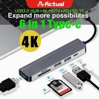 ราคา Actual อะแดปเตอร์ฮับ USB Type C การ์ดรีดเดอร์ HDMl VGA RJ45 USB C เป็น USB 3 0 สําหรับ Macbook Pro (21579436474)