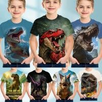 ราคา เสื้อยืดแขนสั้นลายไดโนเสาร์ สำหรับเด็กอายุ 3 13 ปี พิมพ์ลายสองด้านเหมือนกัน ใส่สบายในฤดูร้อน เหมาะสำหรับเด็กชาย ของขวัญใหม่สไตล์ไทย ปี 2026 (55509339905)