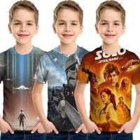 ราคา เสื้อยืดน้ำหนักเบาน่าสวมใส่สำหรับเด็ก กับลายสกรีน Star Wars ป้องกันเหงื่อ (47558311442)