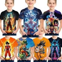 ราคา การ์ตูนญี่ปุ่น Dragon Ball Goku พิมพ์เสื้อยืดแขนสั้น Boy Top Kids Tshirt (28587483588)