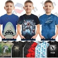 ราคา ENX เสื้อยืดแขนสั้น พิมพ์ลายปลาฉลาม แฟชั่นสําหรับเด็กผู้ชาย (21576277010)
