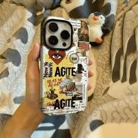 ราคา American Art Graffiti Stitching เคสสองชั้นเหมาะสําหรับ iPhone 15 12ProMax 13ProMax XSMAX XR 8plus 16ProMax 13Pro 14ProMax XS 16plus 11ProMax 12Pro Shock proof ป้องกัน Hard Case (44467292375)