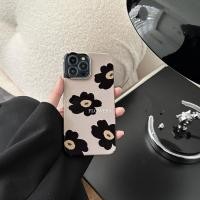 ราคา สีดำลายดอกเล็กสำหรับ iPhone 12 11PROMAX 13PROMAX ครึ่งซองเคสแข็ง16Pro XS 14PLUS 15PROMAX 8PLUS กันกระแทก15Pro 16 15 PLUS เคสโทรศัพท์เรียบง่าย7plus 13pro (27976797529)