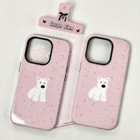 ราคา เคสสุนัขพันธุ์เวสต์ไฮแลนด์สีชมพูสำหรับ iPhone 12 Pro Max 13 Pro 2 in 1 11 15 Plus XS กันกระแทก 16 Pro 15 Pro Max เคสโทรศัพท์สองชั้น 14 XSMAX 16 Pro ปกป้อง 13 Pro Max 8 Plus 12 (27076681872)