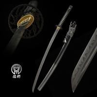 ราคา นำเข้า ดาบซามูไร กองทัพคาตานะดำ Black Army Katana หมายเลข30 High Carbon Steel T10 Matte Polished Hamon (57905682951)