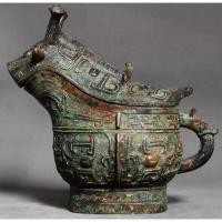 ราคา นำเข้า ภาชนะเหล้าโบราณ สัตว์กง เนื้อทองเหลืองแท้ Ancient Bronze Shou Gong High Quality Brass Craft Imperial (57103408693)