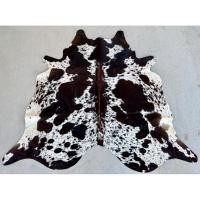 ราคา นำเข้า พรมหนังวัวแท้ขนาดใหญ่ สีไตรคัลเลอร์ Large Tricolor Cowhide Rug Brown Western Farmhouse Style (57005966971)