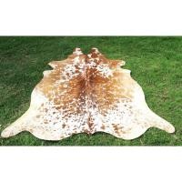 ราคา นำเข้า พรมหนังวัวแท้ สีน้ำตาล ขาว 6 ฟุต Genuine Cowhide Rug Speckled Hair on Hide (44603082556)