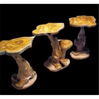 ราคา นำเข้า โต๊ะไม้สักทองแท้ ดีไซน์สวยงาม Golden Teak Wood Table Premium Quality สูง 52cm แผ่นวาง 40x40cm (28743824972)