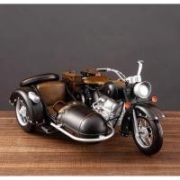 ราคา นำเข้า โมเดลรถมอเตอร์ไซค์พ่วงข้าง Sidecar สไตล์วินเทจ ขนาด 40 ซม x 30 ซม x 20 ซม 2kg Vintage Retro Sidecar (48403411335)