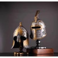 ราคา นำเข้า โมเดลหมวกเกราะอัศวินยุคกลาง Medieval Knight Helmet 40 50 cm Vintage European Ironwork Decor (48253414866)