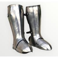 ราคา นำเข้ายุโรป สนับแข้งและรองเท้าเกราะอัศวินเทมพลาร์ Greaves Shoes ชุดเกราะส่วนขาและรองเท้านักรบอัศวินเทมพลาร์ (52852774539)