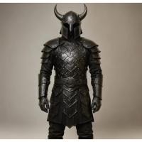 ราคา นำเข้า ยุโรป ชุดเกราะไวกิ้งสีดำหนังเทียม Black Viking Faux Leather Armor Set คอสเพลย์ LARP งานแฟนตาซียุคกลาง (52803329096)