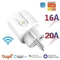 ราคา Tuya สมาร์ทปลั๊ก WiFi ควบคุมเสียง มาตรฐาน EU 16A 20A พร้อมส่ง (51902218764)