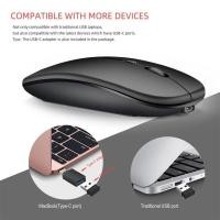 ราคา เม้าส์ไร้สายไร้เสียง Rechargeable ไม่ใช้ถ่าน 2 4G บลูทูธ พร้อมส่ง COD (42111592345)