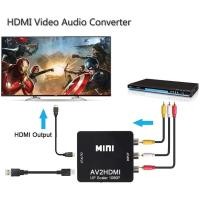 ราคา กล่องแปลงวีดีโอ AV To HDMI 1080P Mini Av2Hdmi สำหรับ HDTV ส่งเร็ว COD ของแท้ (26389468024)