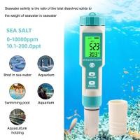 ราคา เครื่องวัดคุณภาพน้ำ 7in1 EC TDS PH SALT TEMP ORP วัดความเค็มน้ำประปา ส่งด่วน COD (42061951172)