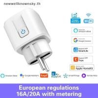 ราคา Sammi Smart Plug WiFi ตรวจสอบไฟ ตั้งเวลา ควบคุมเสียง ใช้กับ Alexa Google Home มาตรฐาน EU พร้อมส่ง (47802240027)