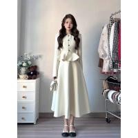 ราคา A88ꔛ ꕤ ชุด Set กระโปรงสีครีม งานสวยสุภาพ ผ้าตัดสูทพรีเมี่ยม เอวสมอคหลังꔛ ꕤ (57704867312)