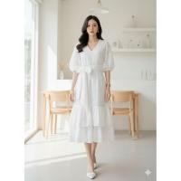 ราคา A67ꔛ ꕤ เดรสฉลุ มีซับใน แขนทรงบอลลูน ผ้าหนัก ผ้าสวยเนื้อพรีเมี่ยมมากก ชายระบายเป็น 2 ชั้นꔛ ꕤ (41021604399)
