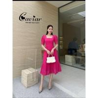 ราคา A39ꔛ ꕤ เดรสงานป้าย Caviar ลูกไม้ลายฉลุ มีซับใน สีสดใสꔛ ꕤ (43128527933)