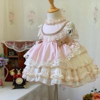 ราคา Lolita สาวเจ้าหญิงชุดสเปนชุดสีชมพูเด็กชุดวันเกิดชุดผ้ากอซปุย (58157017361)