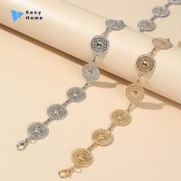 ราคา ชุดเดรสสายรัดเอวยาวหัวเข็มขัดปรับระดับได้สีทองชุดเดรสสายโซ่แฟชั่นสำหรับผู้หญิงลายฉลุแนววินเทจ (54702978953)