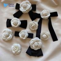 ราคา เข็มกลัดดอกไม้คาเมลเลียแนววินเทจผูกโบว์ผ้ากำมะหยี่สำหรับปกเสื้อของผู้หญิง (51854119913)