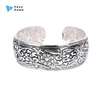 ราคา กำไลเงินทิเบตใหม่กำไลข้อมือแกะสลักดอกไม้นำโชคกำไลข้อมือกำไลข้อมือ (44803500655)