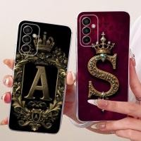 ราคา Clear สําหรับ Samsung M23 5G SM M236B SM M236L สําหรับ Samsung Galaxy M23 5G กรณีหรูหรามงกุฎ AZ ตัวอักษร 2D แบนรูปแบบนุ่มเคสโทรศัพท์ (48906495241)