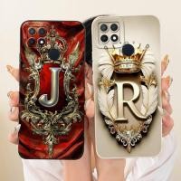 ราคา ปลอกOppo A15 CPH2185 A15S CPH2179 เคสOppo A15Sฝาครอบแฟชั่นหรูหราAZตัวอักษร2Dทาสี (55201601893)