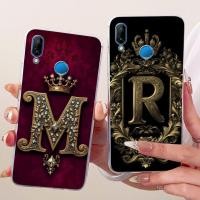 ราคา Huawei Nova3e ANE AL00 ฝาครอบ Huawei Nova 3e กรณีโปร่งใสหรูหรา Crown AZ ตัวอักษร 2D รูปแบบแบนเคสโทรศัพท์แบบนุ่ม (53705388557)