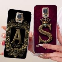 ราคา สําหรับ Samsung S5 G900F G900I G900T G900M สําหรับ Samsung Galaxy S5 กรณีโปร่งใสหรูหรา Crown AZ ตัวอักษร 2D แบนรูปแบบนุ่มเคสโทรศัพท์ (52306076459)