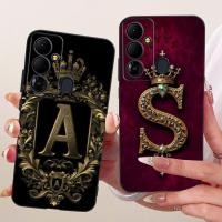 ราคา Tecno Pop 6Go BE6j ฝาครอบ Tecno Pop 6 Go เคสซิลิโคนหรูหรา Crown AZ ตัวอักษร 2D รูปแบบแบนเคสโทรศัพท์แบบนุ่ม (50857343027)