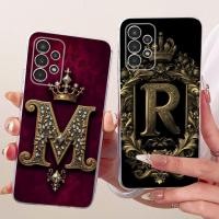ราคา SAMSUNG สําหรับSamsung A13 4G SM A135F SM A135MสําหรับSamsung Galaxy A13 4Gกรณีโปร่งใสLuxury Crown AZตัวอักษร2Dแบนรูปแบบนุ่มเคสโทรศัพท์ (48252148525)
