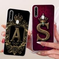 ราคา Oppo A31 CPH2015 Cover Oppo A31 Case Transparent Luxury Crown AZ ตัวอักษร 2D Flat Pattern Soft Phone Case (46301412362)