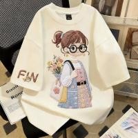 ราคา TEE SHOP เสื้อยืด oversize เสื้อเท่ๆ เกาหลี FIN girl ไม่หดตัว เสื้อแฟชั่นใ เกาหลีสไตล์ พิมพ์ลาย ผ้านิ่มใส่สบาย COD (42728950680)