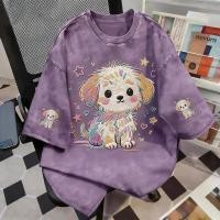 ราคา TEE SHOP เสื้อยืด oversize เสื้อเท่ๆ เกาหลี 2026 Colorful dog เสื้อแฟชั่นใ เกาหลีสไตล์ พิมพ์ลาย ผ้านิ่มใส่สบาย COD (27844086443)