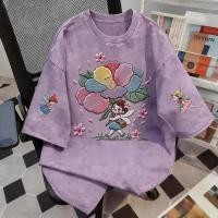 ราคา TEE SHOP เสื้อยืด oversize เสื้อเท่ๆ เกาหลี FAIRY เสื้อแฟชั่นใ เกาหลีสไตล์ พิมพ์ลาย ผ้านิ่มใส่สบาย S 3XL COD (27044090521)
